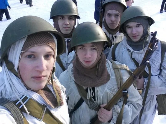 Участие в военно-исторической реконструкции боя, посвященной Дню защитника Отечества